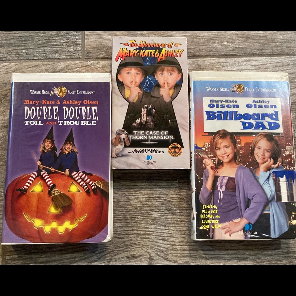 Set of (3) vintage VHS - Mary-Kate and Ashley Olsen movies
